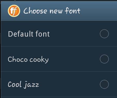 Choose New Fonts
