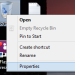 menu - recycle bin