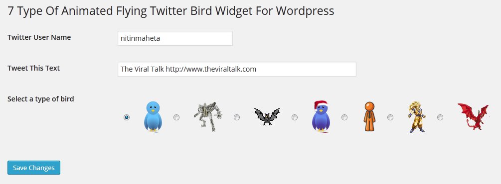 Flying Twitter Bird Plugin for WordPress