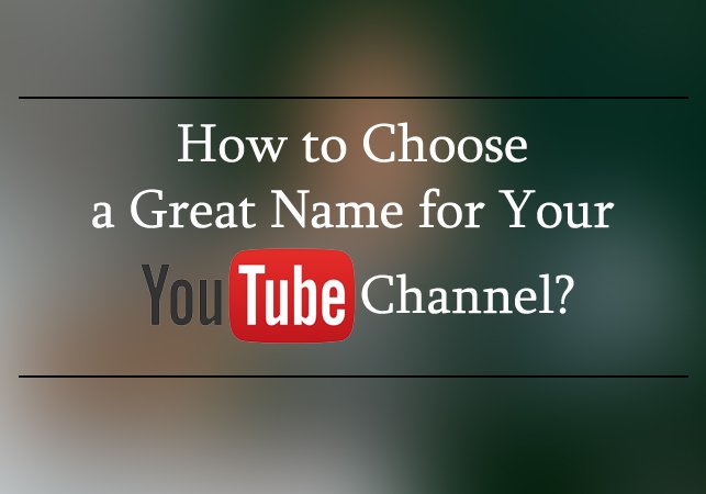 Really Cool Names For Youtube Channel