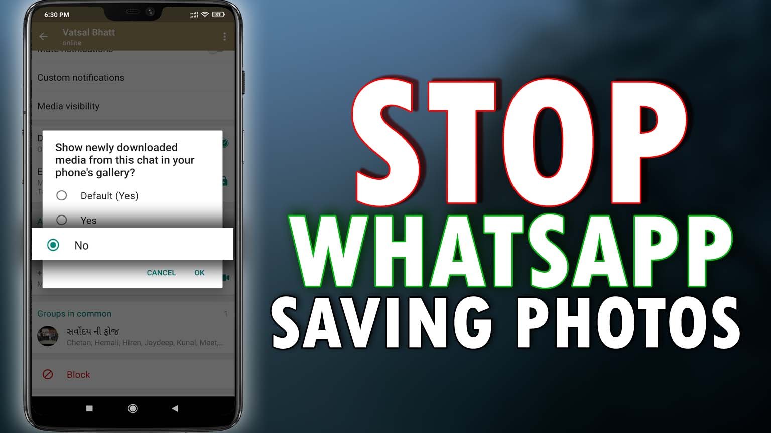 How To Stop WhatsApp Saving Photos on Android? - Making Different